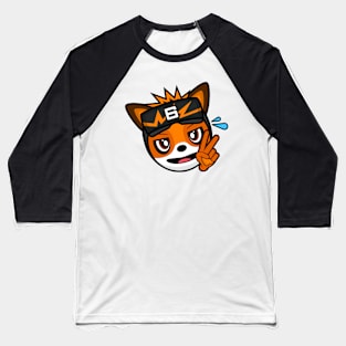 Peaceful Gamer Fox OpDaMyZr Baseball T-Shirt